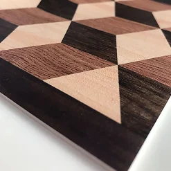 Crearreda Tapis de Cuisine antidérapant en Vinyle Parquet Géométrique 50x120 cm* Tapis Pour Cuisine