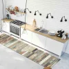 Crearreda Tapis de Cuisine antidérapant en Vinyle Bois Vintage 50x240 cm* Tapis Pour Cuisine