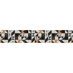 Crearreda Tapis de Cuisine antidérapant en Vinyle Noir et Blanc Vintage 50x300* Tapis Pour Cuisine