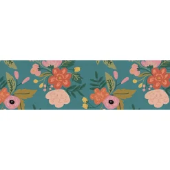 Crearreda Tapis de Cuisine antidérapant en Vinyle Fleurs et Jute 50x180* Tapis Pour Cuisine