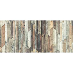 Crearreda Tapis de Cuisine antidérapant en Vinyle Bois Vintage 50x120 cm