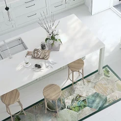 Crearreda Tapis de Cuisine antidérapant en Vinyle Composition Exotique 240x50 cm* Tapis Pour Cuisine