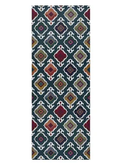 Atticgo Tapis de cuisine vert rectangulaire dessins ethniques 52x100 cm RICCI* Tapis Pour Cuisine