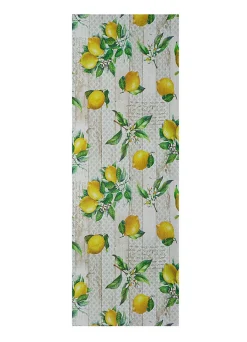 Atticgo Tapis de cuisine multicolore rectangulaire dessins de citrons 48x200 cm SALLY* Tapis Pour Cuisine