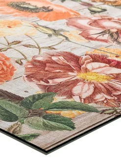 Atticgo Tapis de cuisine multicolore rectangulaire dessins avec des fleurs 52x100 cm RICCI
