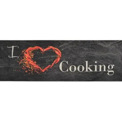 Vidaxl Tapis de cuisine lavable impression cuisine noir 60x180 cm* Tapis D'Entrée Et Paillasson