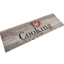 Vidaxl Tapis de cuisine lavable impression cuisine gris 60x180 cm* Tapis D'Entrée Et Paillasson