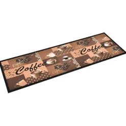 Vidaxl Tapis de cuisine lavable Marron café 60x180 cm* Tapis Pour Cuisine