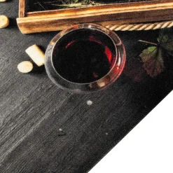 Best Vidaxl Tapis de cuisine lavable bouteille de vin 60x180 cm velours