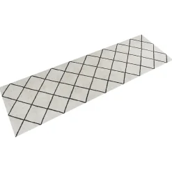 Vidaxl Tapis de cuisine lavable impression carrée 60x180 cm velours* Tapis D'Entrée Et Paillasson