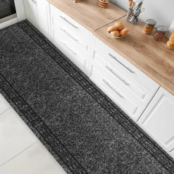 Outlet Floordirekt Tapis de cuisine sur mesure, Primaverum, Anthracite 66 x 200 cm