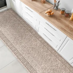 Clearance Floordirekt Tapis de cuisine sur mesure, Primaverum, Beige 66 x 300 cm