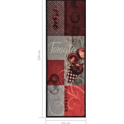 Vidaxl Tapis de sol de cuisine lavable Tomate 45x150 cm* Tapis Pour Cuisine