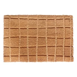 Clearance Ornami Tapis d'entrée antidérapant en fibre de coco quadrillage L.60 x l.40cm