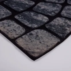 Tapis d'entrée grattoir floqué pavés 1/2 lune L.130cm