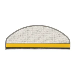 Outlet Floordirekt Tapis d'escalier Sabang Aspect Sisal, Argent, Demi-circulaire 23,5 x 65 cm