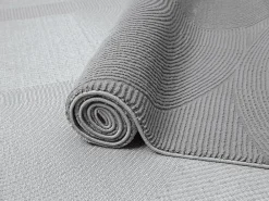Clearance The Carpet Tapis design salon Moderne Art Curve Durable, Gris, 80 x 150 cm - LIMA