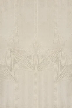 Online The Carpet Tapis design salon Moderne Art Curve Durable, Beige clair, 80 x 150 cm - LIMA