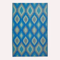 Homescapes Tapis d'extérieur réversible rectangulaire - amber - bleu - 150 x 240 cm -* Tapis Extérieur