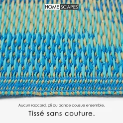Homescapes Tapis d'extérieur réversible rectangulaire - amber - bleu - 150 x 240 cm -* Tapis Extérieur