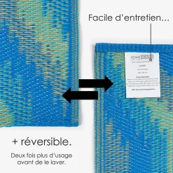 Homescapes Tapis d'extérieur réversible rectangulaire - amber - bleu - 150 x 240 cm -* Tapis Extérieur