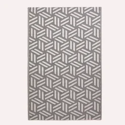 Homescapes Tapis d'extérieur réversible rectangulaire - luna - gris- 120 x 180 cm -* Tapis Extérieur