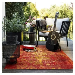 Online HelloCarpet Tapis d'intérieur et extérieur ethnique Erika 150x80 CM - Rouge