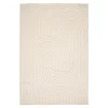 Outlet GoodHome Tapis effet 3D arche Wapiti poils longs L.120 x L.170cm blanc