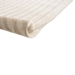 Outlet GoodHome Tapis effet 3D arche Wapiti poils longs L.120 x L.170cm blanc