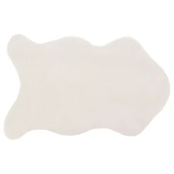 Atmosphera Tapis effet fourrure blanc ivoire L.90 x l.60cm* Tapis Pour Chambre