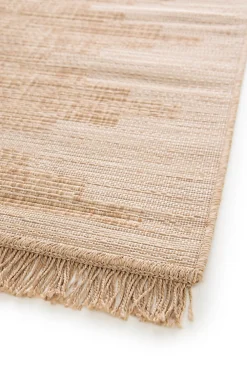 Online GoodHome Tapis effet tissé Boyoz tissage à plat L.120 x L.170cm naturel et blanc