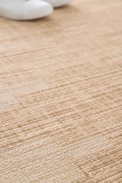 Online GoodHome Tapis effet tissé Boyoz tissage à plat L.120 x L.170cm naturel et blanc