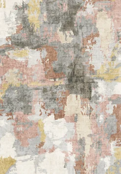 Discount Balta Tapis effet Trashwall aux tons gris/ocre/brique L.230 x l.160 cm,