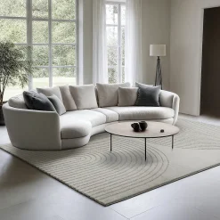 Hot The Carpet Tapis Elisa design géométrique, Gris, 80 x 150 cm