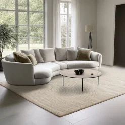 The Carpet Tapis Elisa design géométrique, Beige, 240 x 340 cm* Tapis Pour Chambre|Tapis Pour Salon