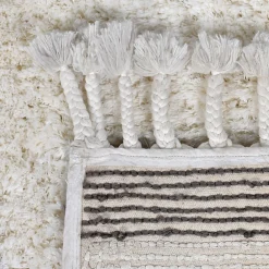 Deko & Co Tapis en coton tufté berbère Calà blanc et gris L.230 x l.160cm Deko&co* Tapis Persan Et Berbère