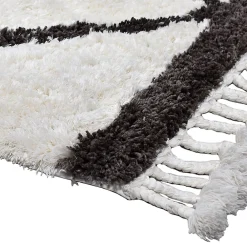 Deko & Co Tapis en coton tufté berbère Calà blanc et gris L.120 x l.170cm Deko&co* Tapis Persan Et Berbère