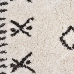 Deko & Co Tapis en coton tufté berbère Leia blanc et gris L.120 x l.170cm Deko&co* Tapis Persan Et Berbère