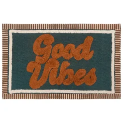 Atmosphera Créateur D'Intérieur Tapis en coton Vintage 60x90cm bleu canard - Atmosphera* Tapis Intérieur|Tapis Pour Salon
