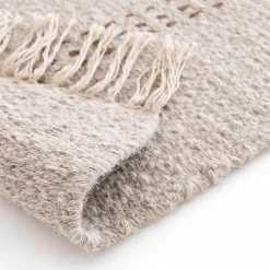 Oviala Tapis en laine et jute tissé à plat à motifs géométriques 160 x 230 cm* Tapis Pour Salon