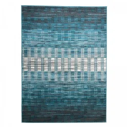 Unamourdetapis Tapis entrée tissé motif géométrique LYN1 GEOFLOU, bleu, blanc* Tapis Pour Chambre