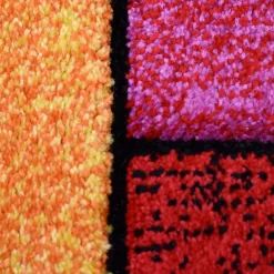Best Unamourdetapis Tapis entrée tissé motif géométrique LYN8 GEOME, Multicolore, rouge, beige, vert