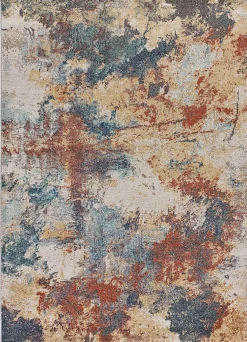 Atticgo Tapis extérieur multicolore rectangulaire vintage 120x170 cm LUNA* Tapis Extérieur