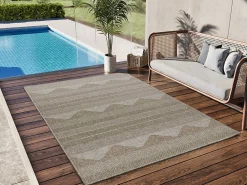 Atticgo Tapis extérieur naturel rectangulaire intérieur-extérieur 126x190 cm ORIA* Tapis Extérieur