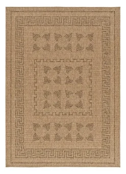 Atticgo Tapis extérieur naturel rectangulaire classique effet jute 120x170 cm ACRA* Tapis Extérieur
