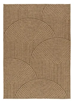 Atticgo Tapis extérieur naturel rectangulaire géométrique effet jute 80x150 cm ACRA* Tapis Extérieur
