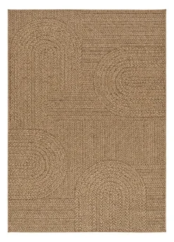 Discount Atticgo Tapis extérieur naturel rectangulaire géométrique effet jute 200x290 cm ACRA