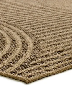 Atticgo Tapis extérieur naturel rectangulaire géométrique effet jute 120x170 cm ACRA* Tapis Extérieur