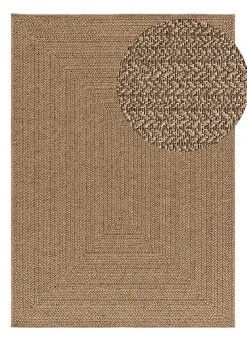 Atticgo Tapis extérieur naturel rectangulaire effet jute 120x170 cm ACRA* Tapis Extérieur