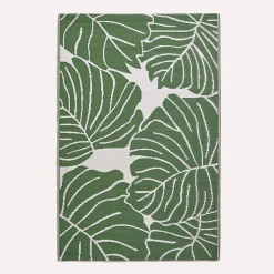 Hot Homescapes Tapis extérieur terrasse réversible - Tapis de jardin imperméable et résistant UV - Ada - Vert- 150x240 cm -